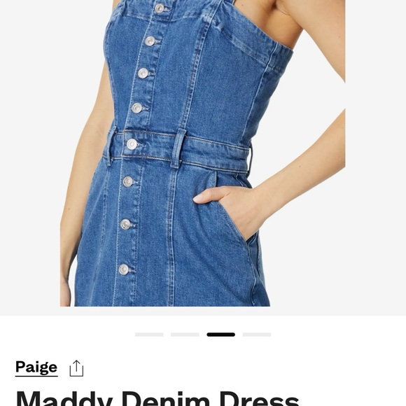 NWT PAIGE Maddy denim dress size 4 - Picture 3 of 4